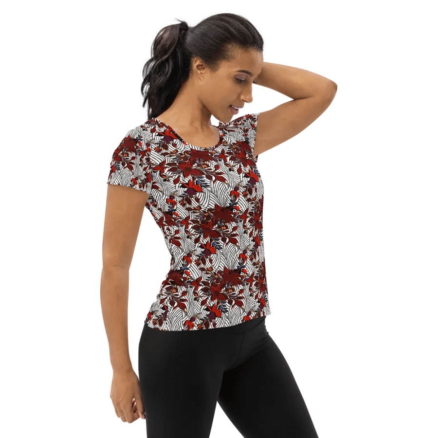 Floral Stripes | Women's Athletic T-Shirt product image (4)