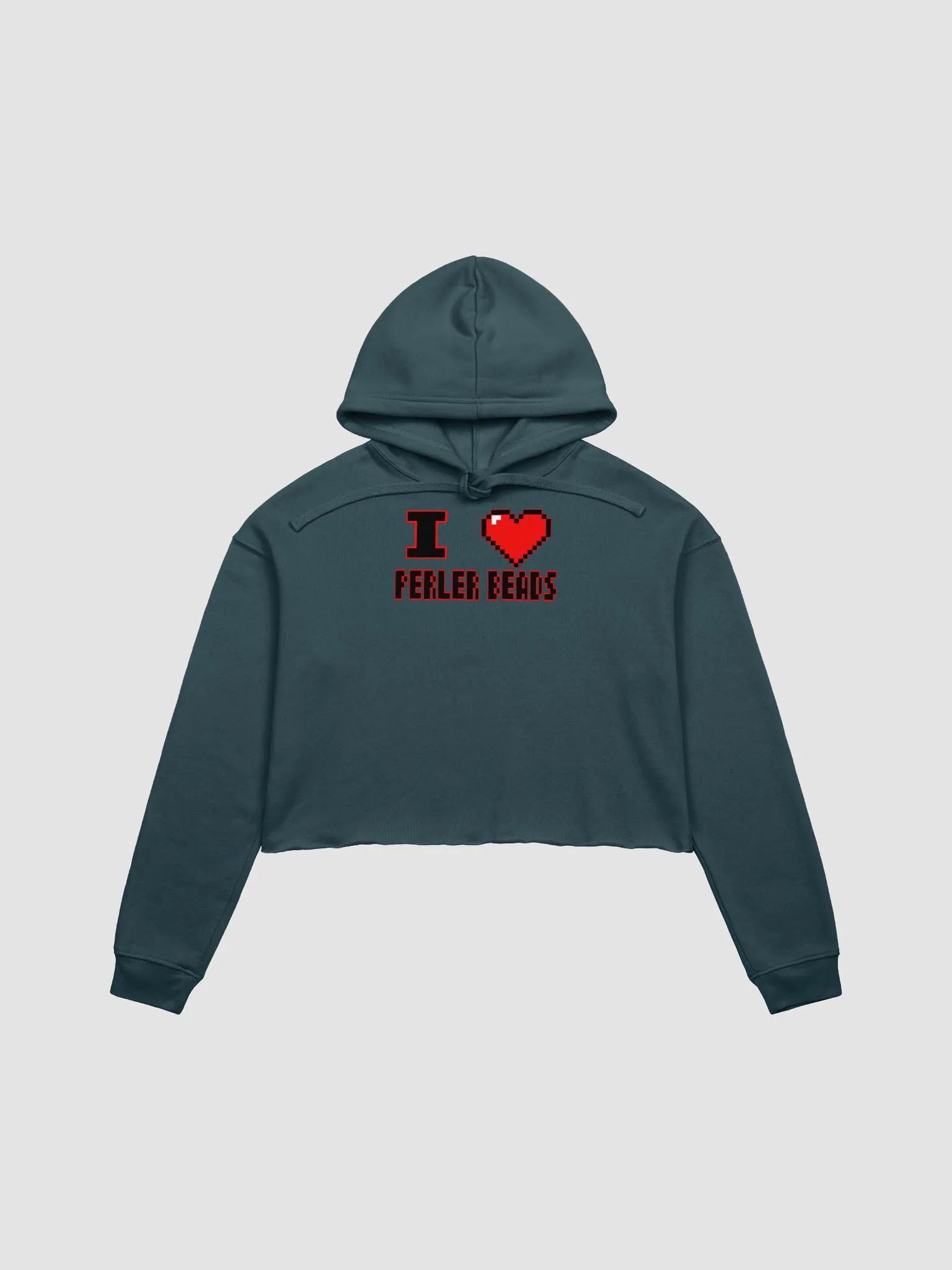 I Heart Perler Bead 2 Crop Hoodie product image (1)
