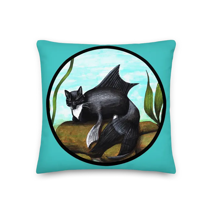 Mermeow Tuxedo Pillow product image (1)