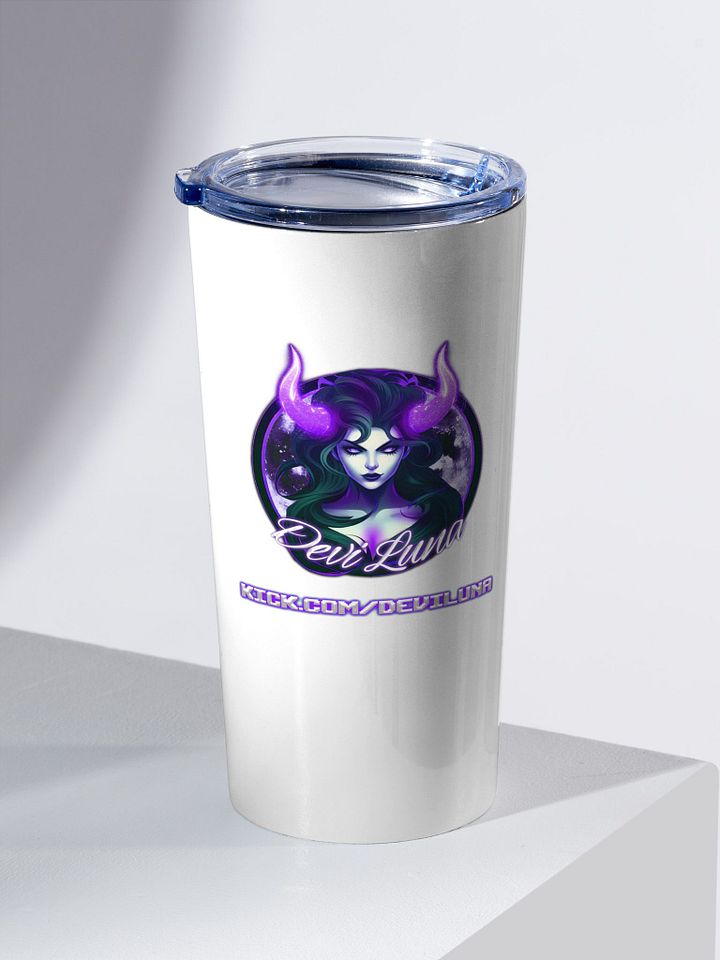 White Stainless Steel Tumbler w/ Lid product image (2)