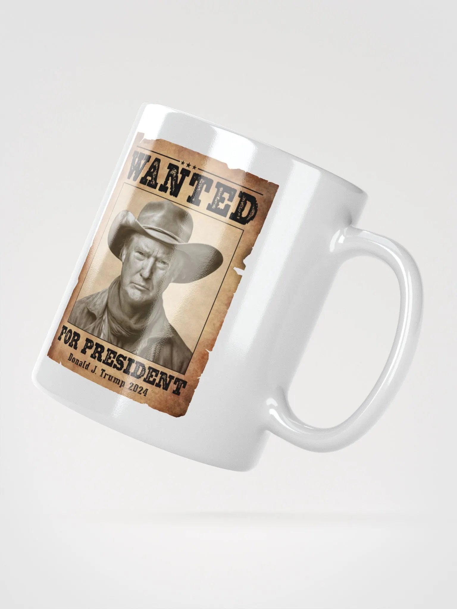 Wanted for President - Western Style - White Mug product image (2)