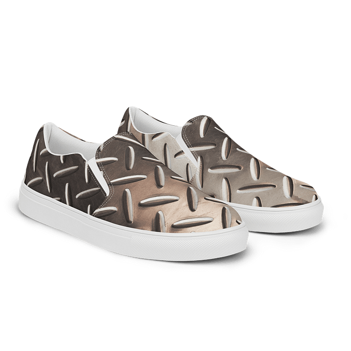 Industrial Chic Diamond Plate Slip-On Shoes product image (2)