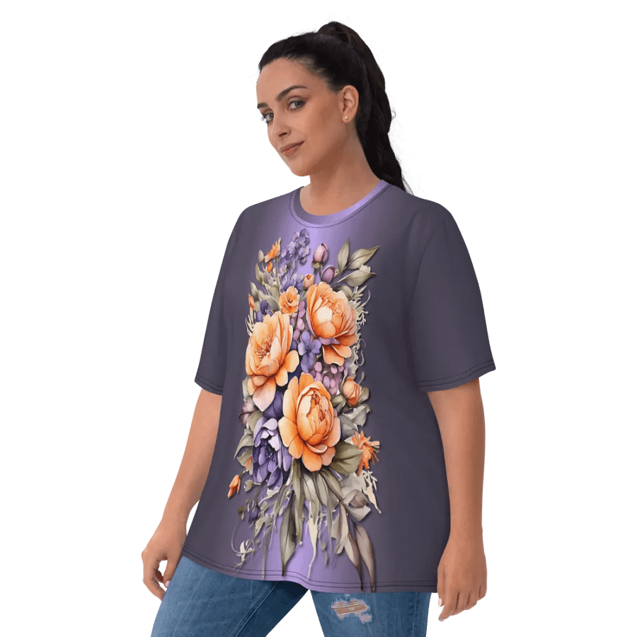Floral Themed All Over Print T-shirt product image (10)