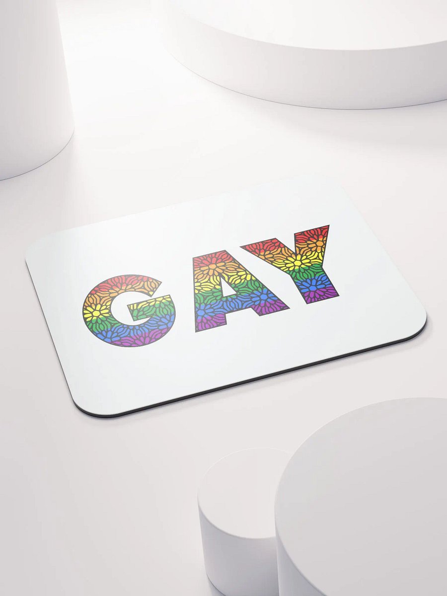 GAY Pride Colors and Flowers Mousepad product image (4)
