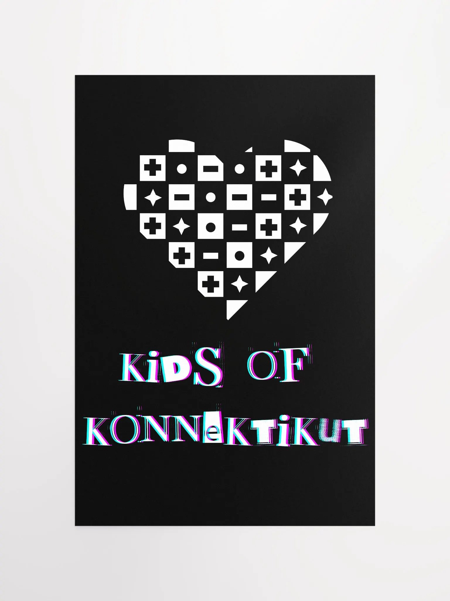 Kids Of Konnektikut Checkered Heart Poster product image (4)