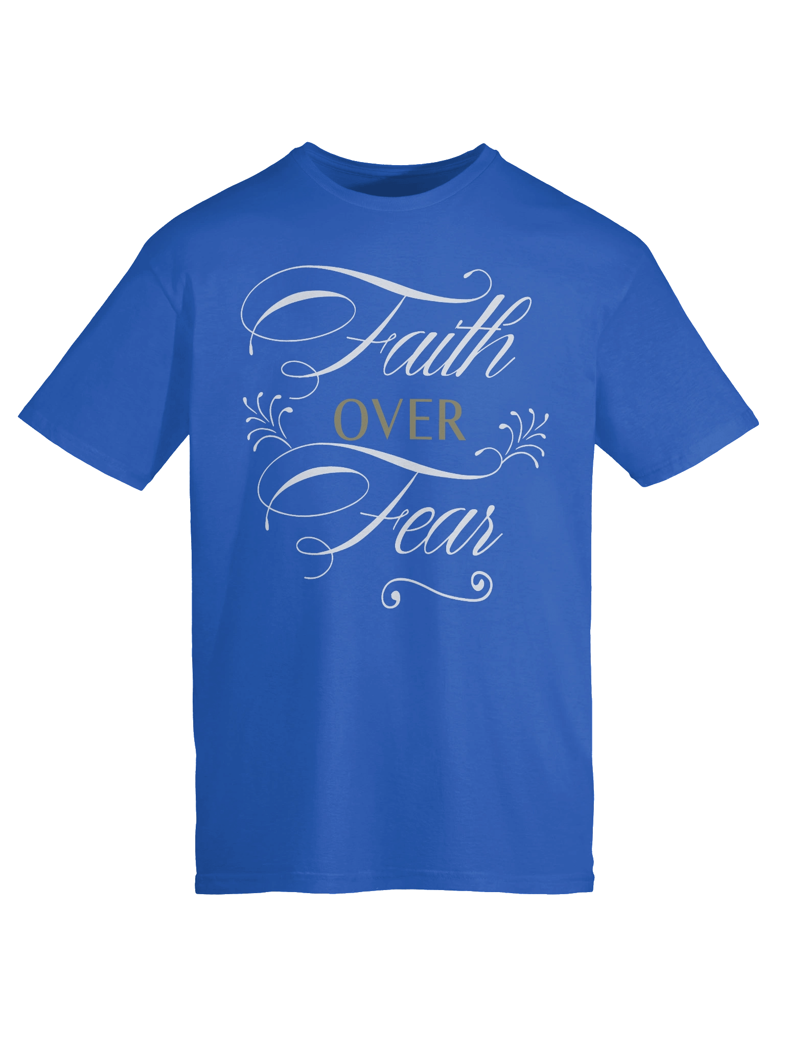 Christian Shirt Blue Faith Over Fear product image (8)