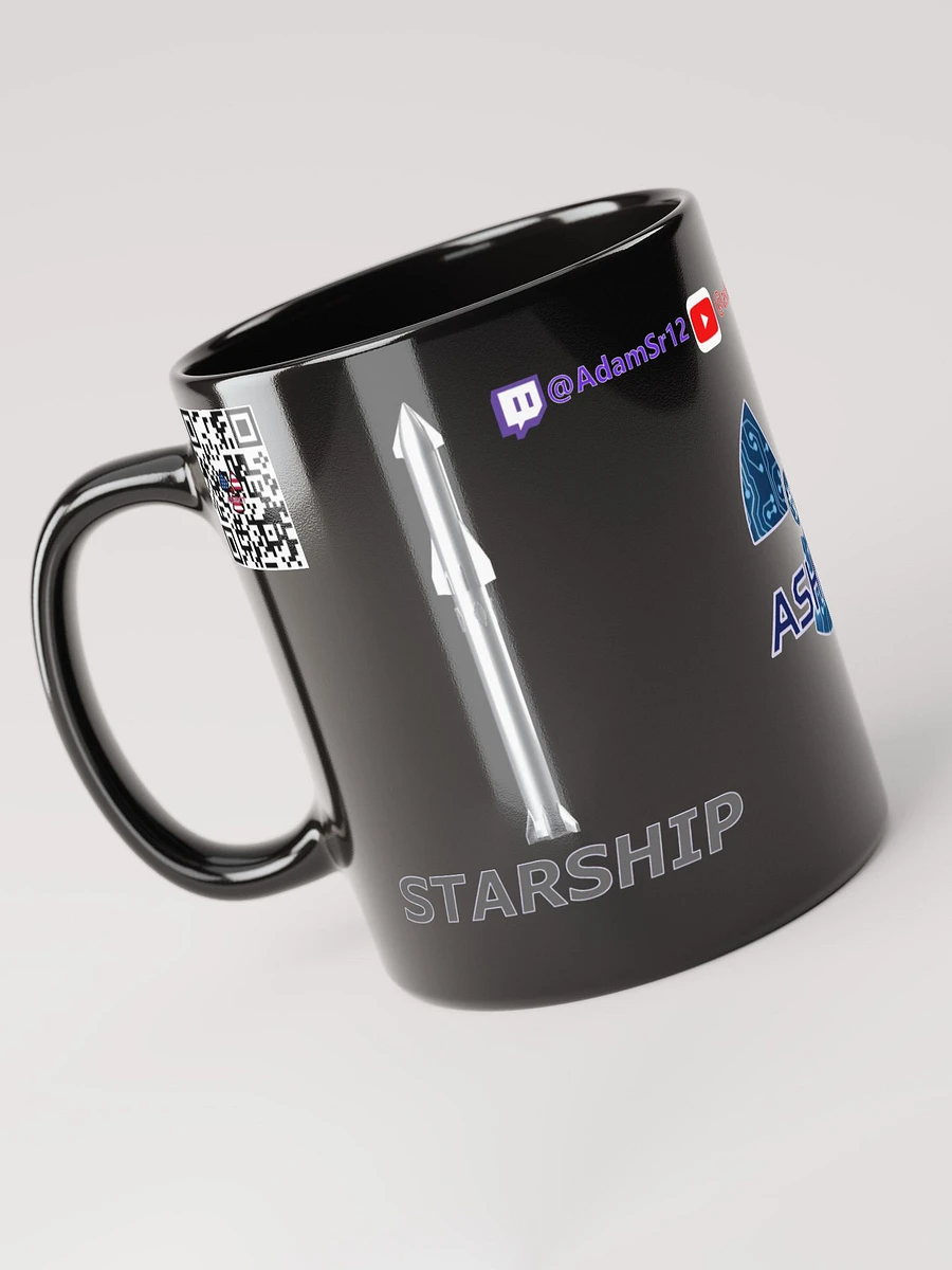 STARSHIP Black Glossy Mug product image (4)