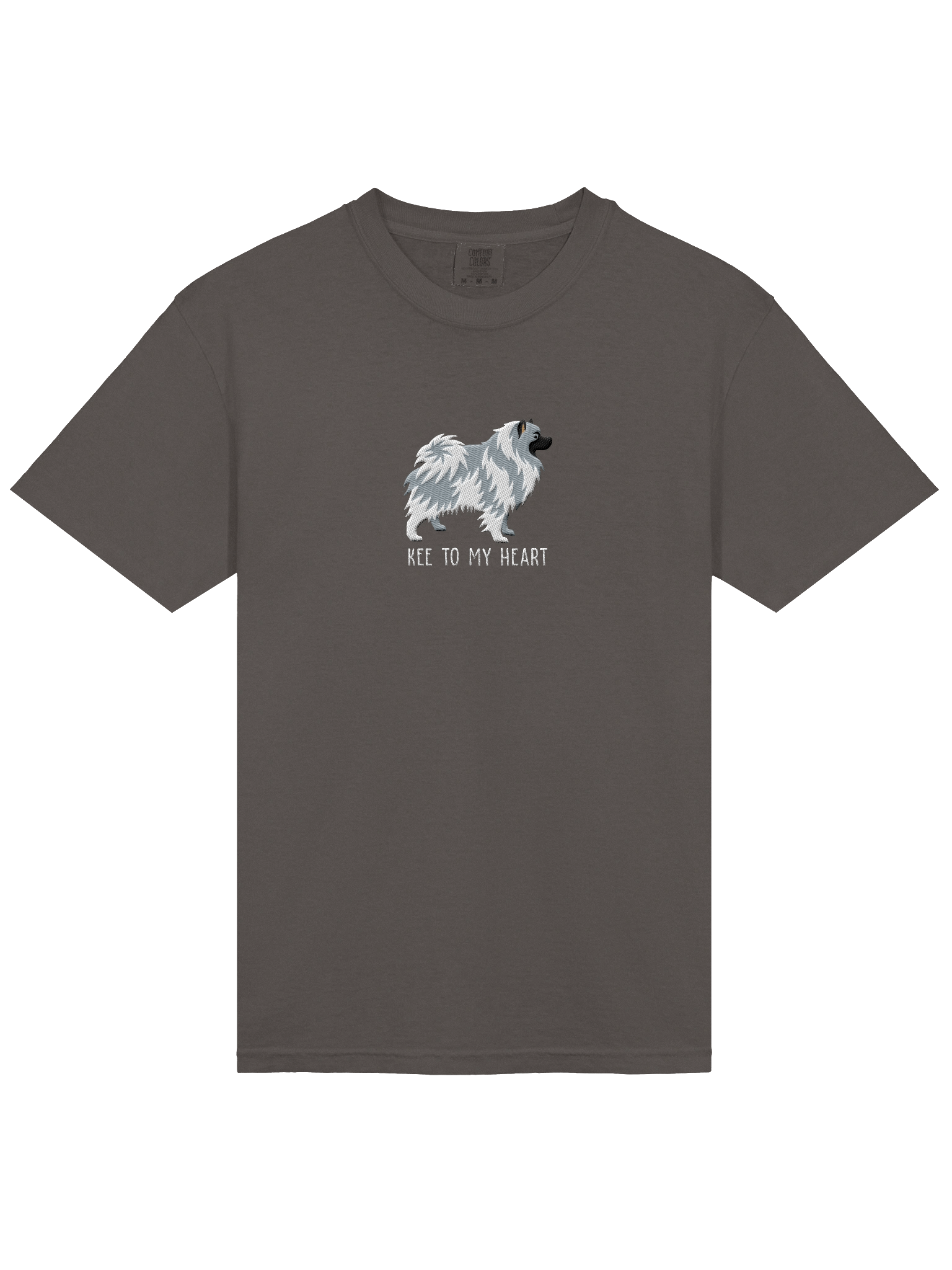 Kee to My Heart T-Shirt(Embroidered) of a Keeshond(Blue) product image (13)