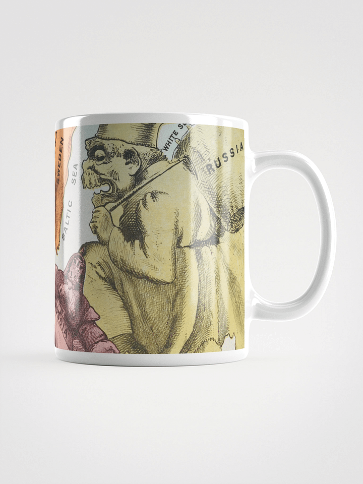 European Caricature Map White Glossy Mug product image (1)