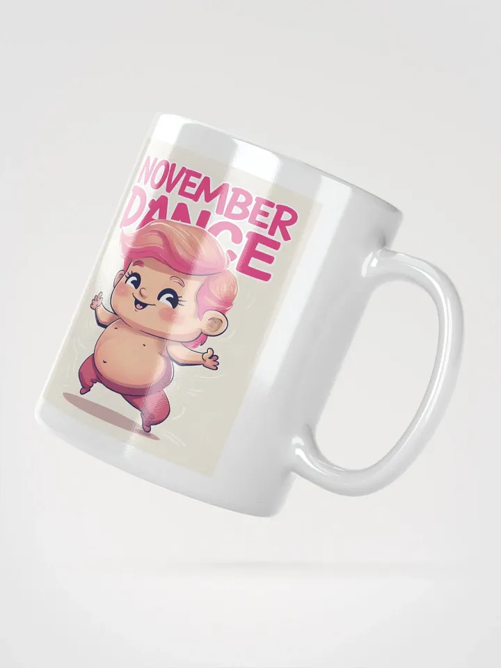 November Dance" Funny Trump Cartoon Mug – Glossy White Election Gift for Trump Supporters product image (4)