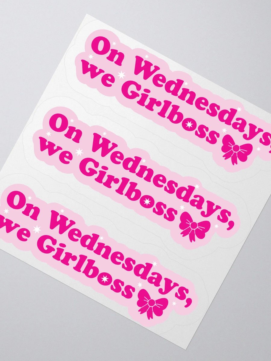 On Wednesdays, We Girlboss Sticker product image (8)
