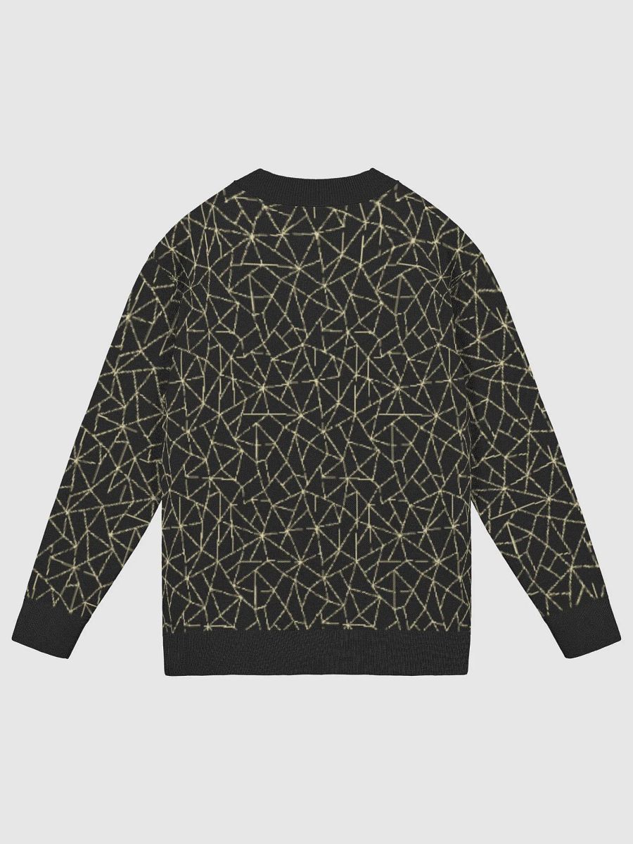 Beige Black Geometric Pattern Cardigan Sweater product image (14)