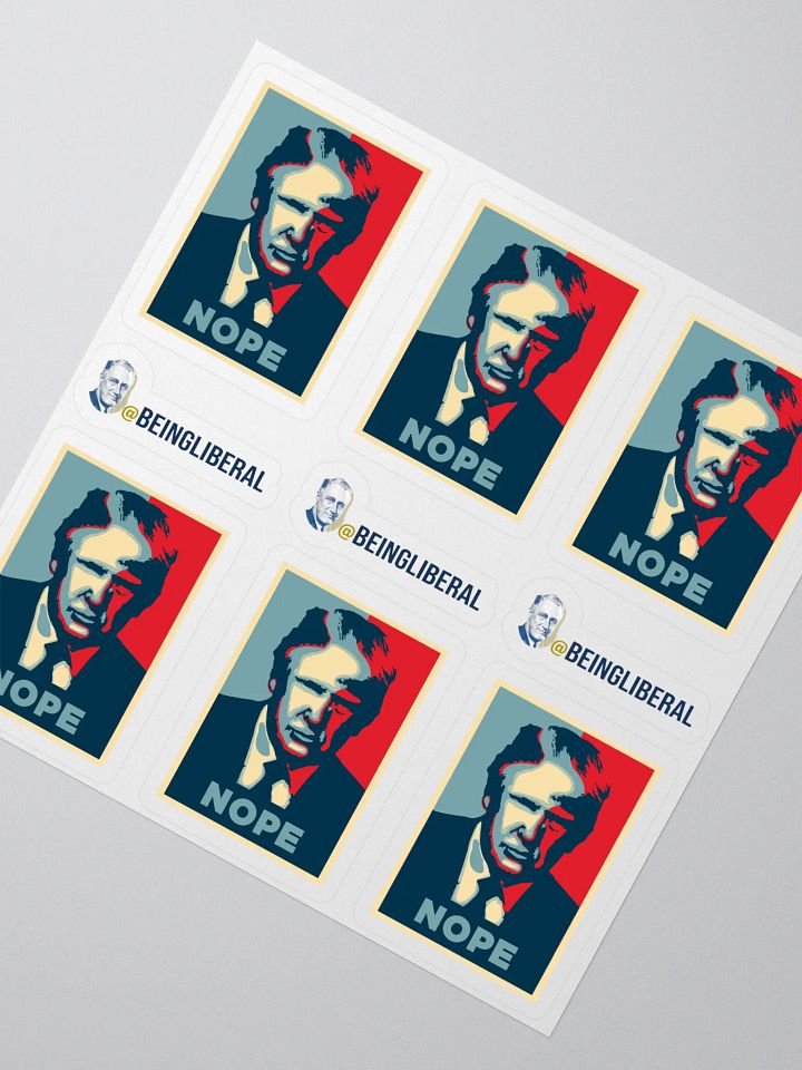 Nope Trump Stickers - Being Liberal product image (2)
