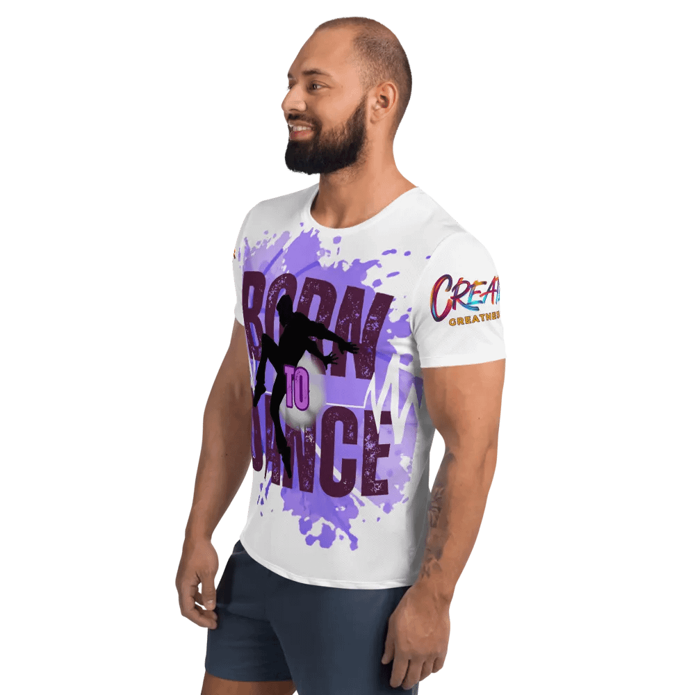 Born to Dance His Silhouette Huge Print Athletic Tee product image (8)