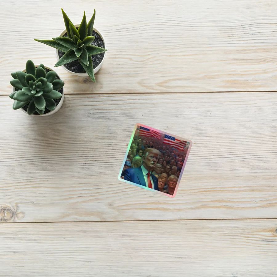 Patriotic Crowd Holographic Sticker product image (10)