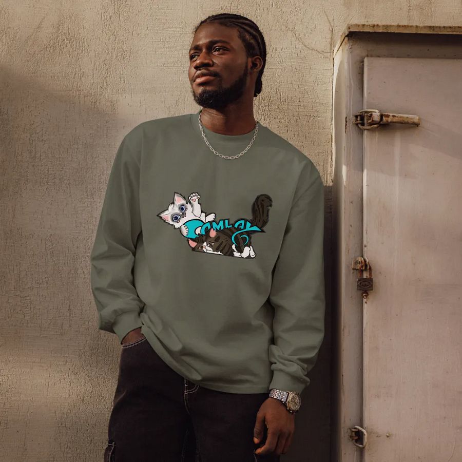 AS Colour Unisex Premium Heavyweight Long Sleeve Shirt: Luigi & Ariel Logo product image (33)