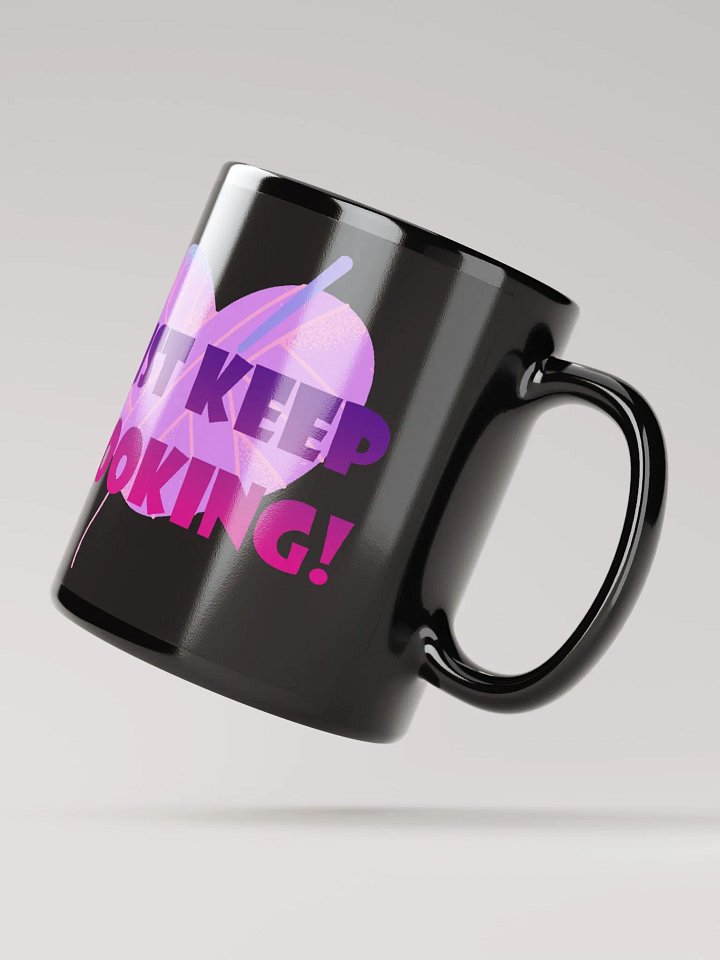 Just Keep Hooking Black Mug product image (2)