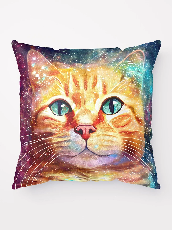 Among The Stars - Ginger Cat Throw Pillow product image (1)