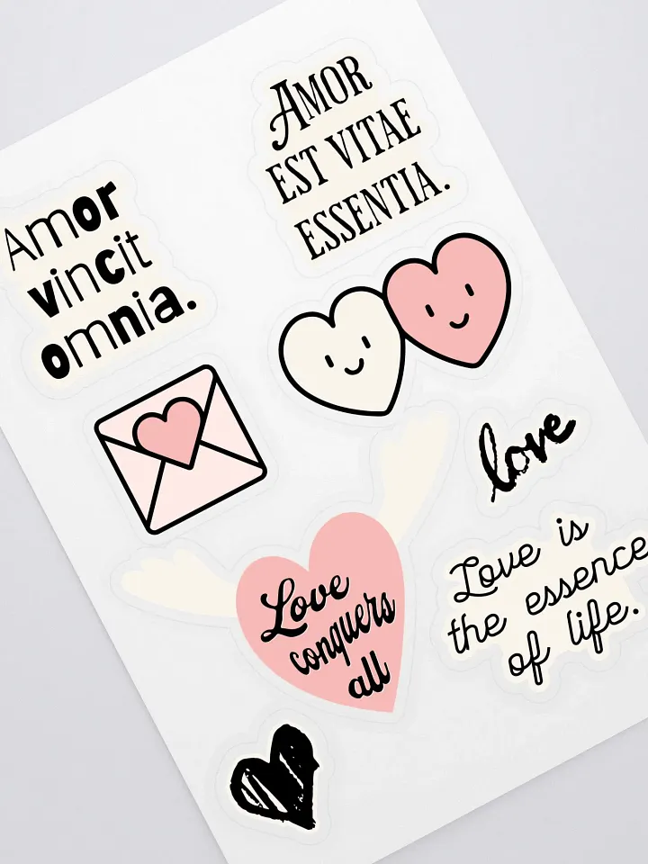 Latin Sayings Love Stickers product image (1)