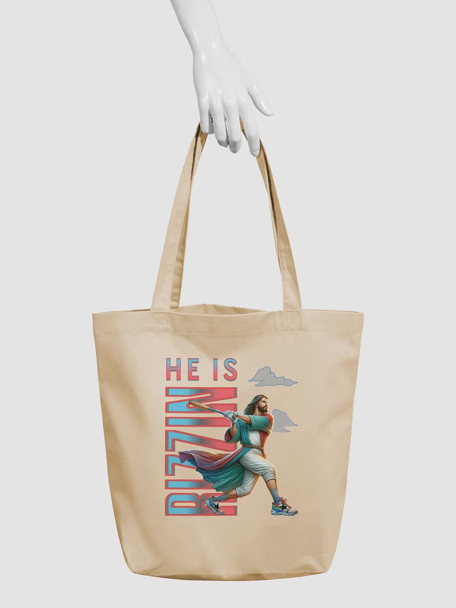He Is Rizzin Baseball Batting Pose Eco-Friendly Tote Bag product image (6)