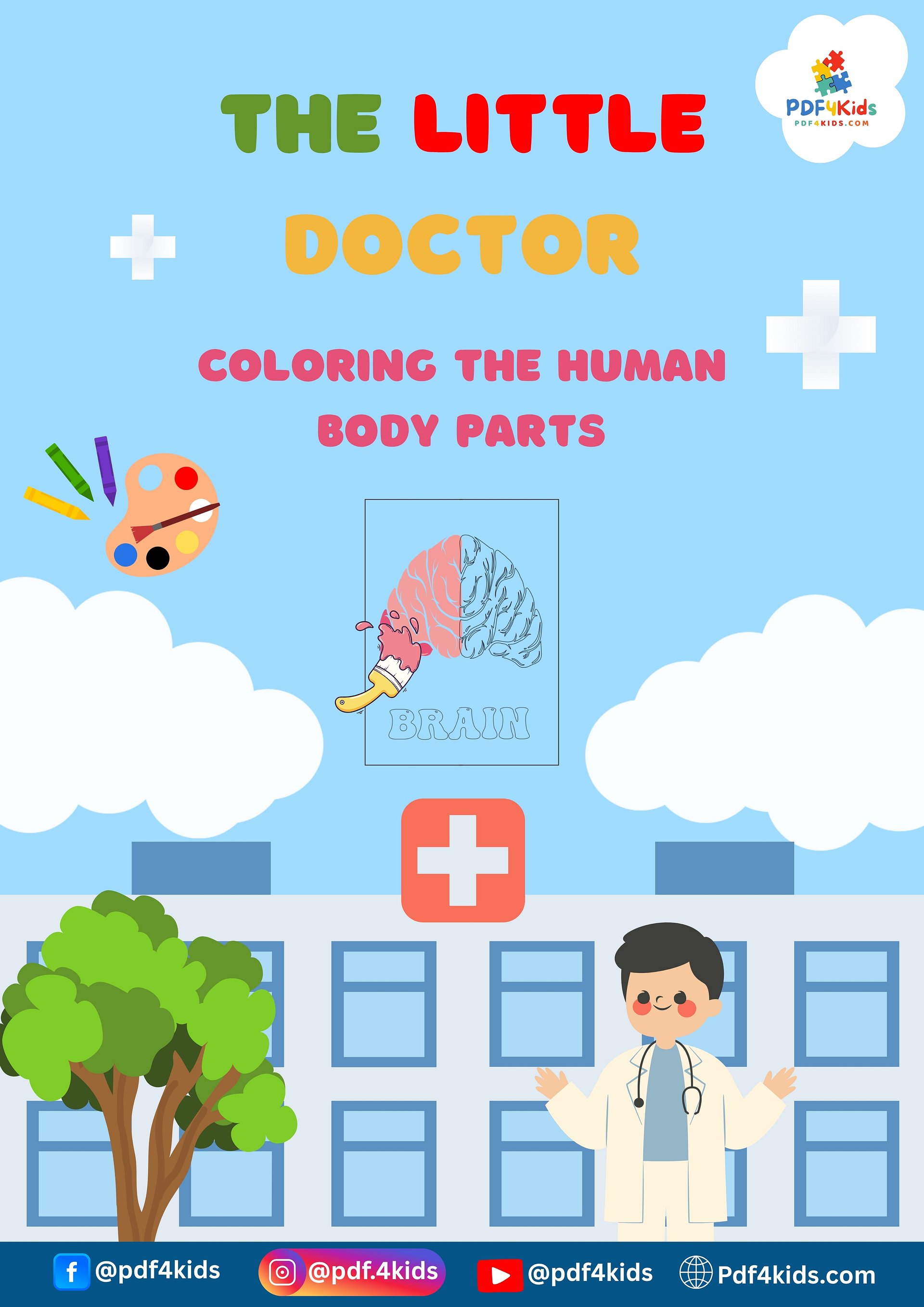 The Little Doctor: Coloring the Human Body Parts (36 Pages) product image (1)