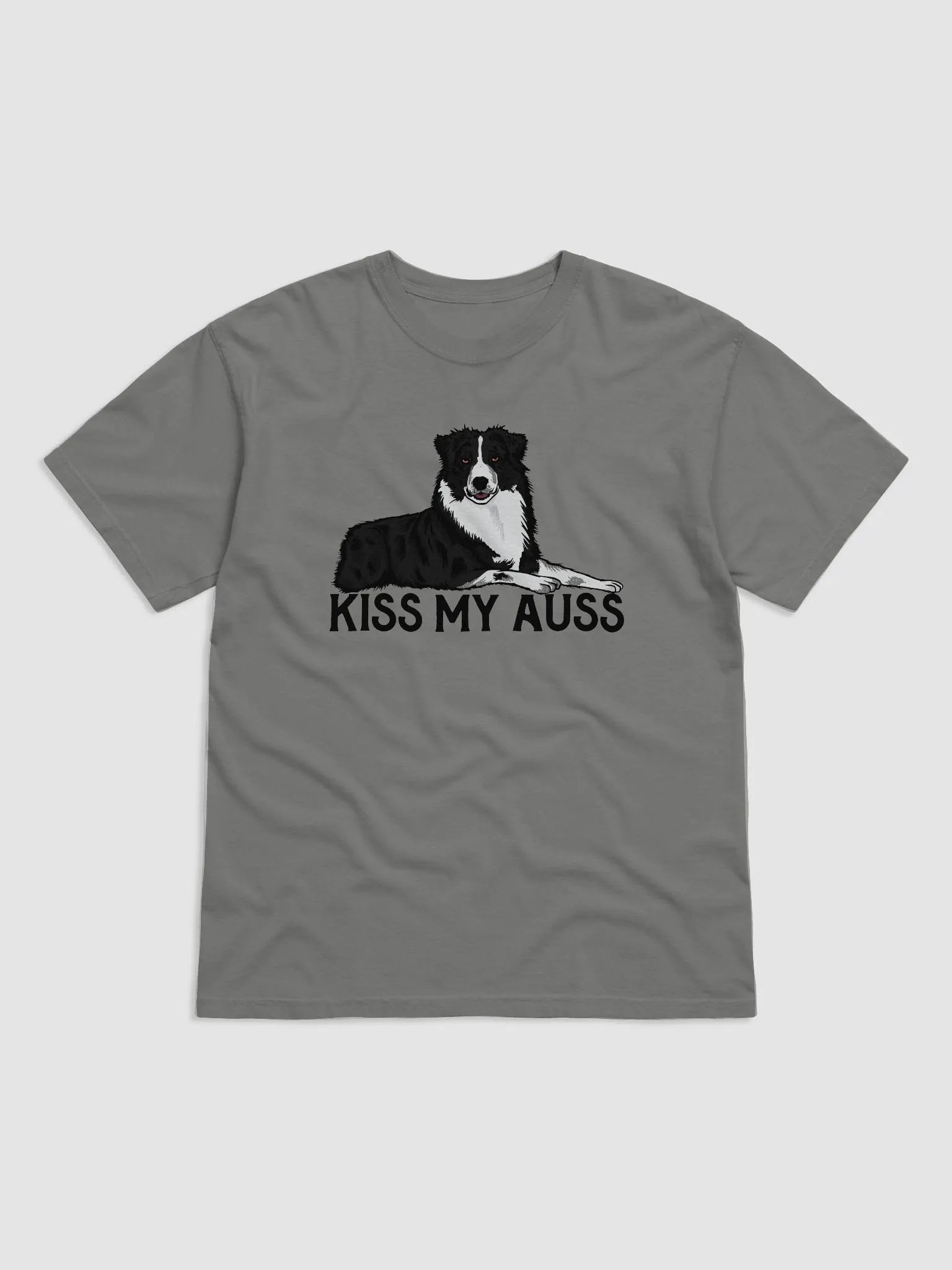 Kiss My Auss | T-Shirt for Australian Shepherd (Black and White) Dog Owners product image (13)
