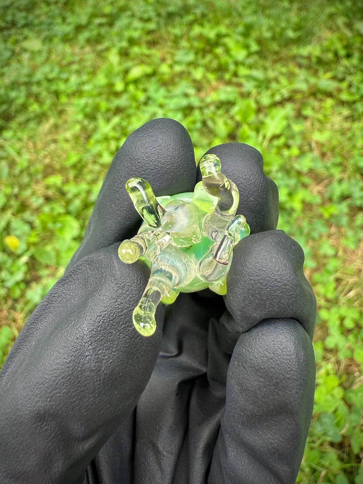 Green Floatfish Jellyfish Glass Trinket product image (3)