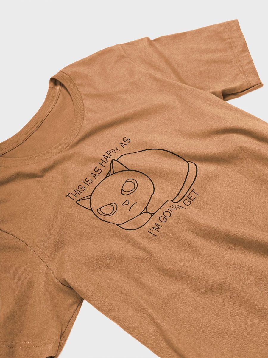 Happy Grumpy Cat Unisex Tee, Black Print product image (2)