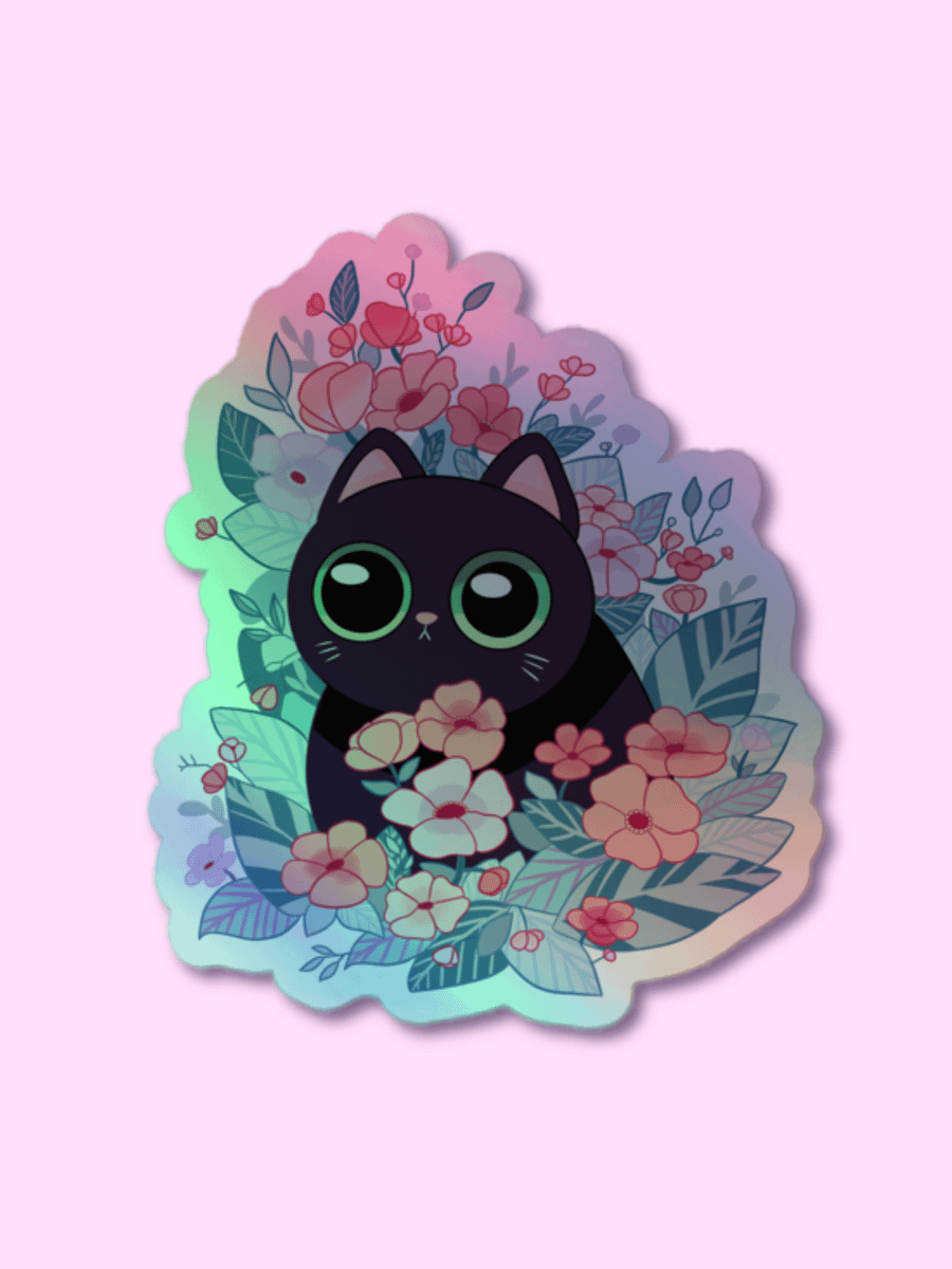 Enchanted Garden Cat Sticker Sheet product image (1)