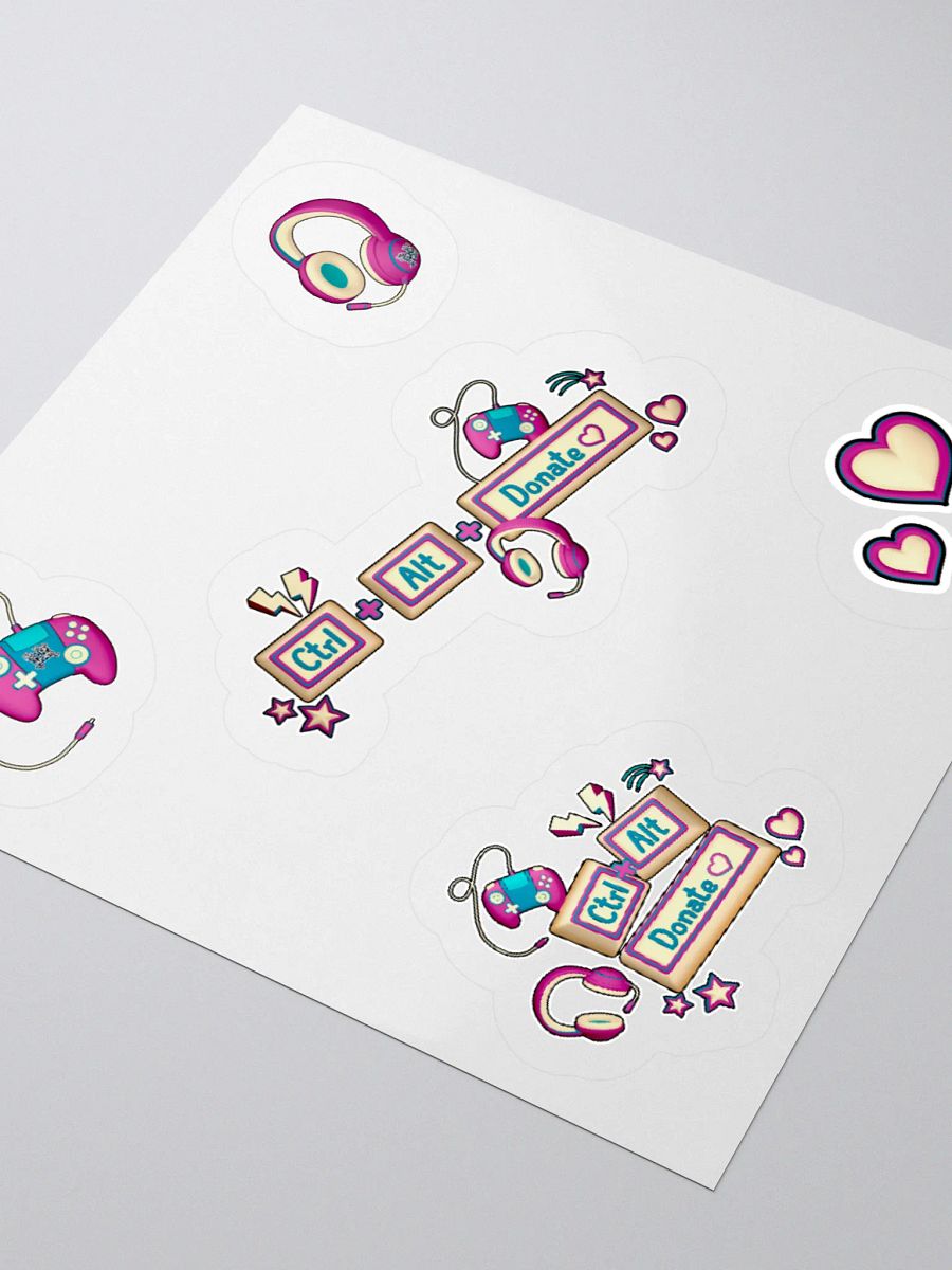 CTRL ALT Donate 2025 - Sticker Pack (Sepia/Magenta) product image (4)