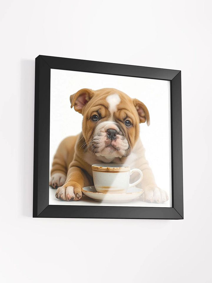 Coffee Lover Cute Bulldog Puppy Wall Art product image (2)