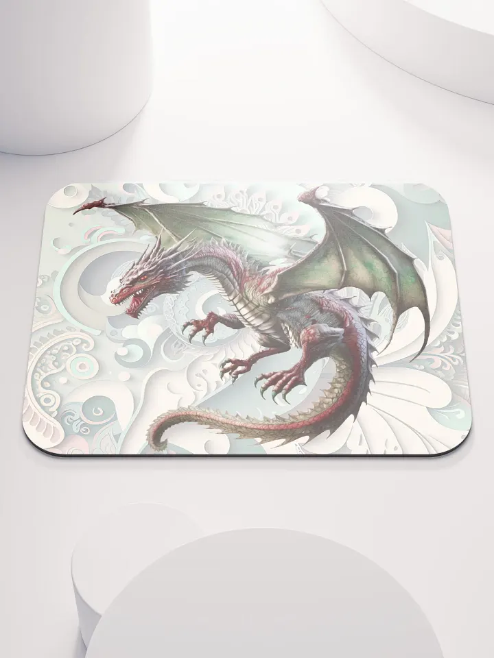 Flying Dragon on a Dimensional Background Mousepad product image (1)