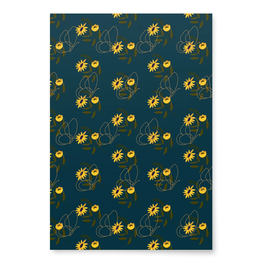 Floral Blossom-Wrapping Paper Sheets (3) product image (3)