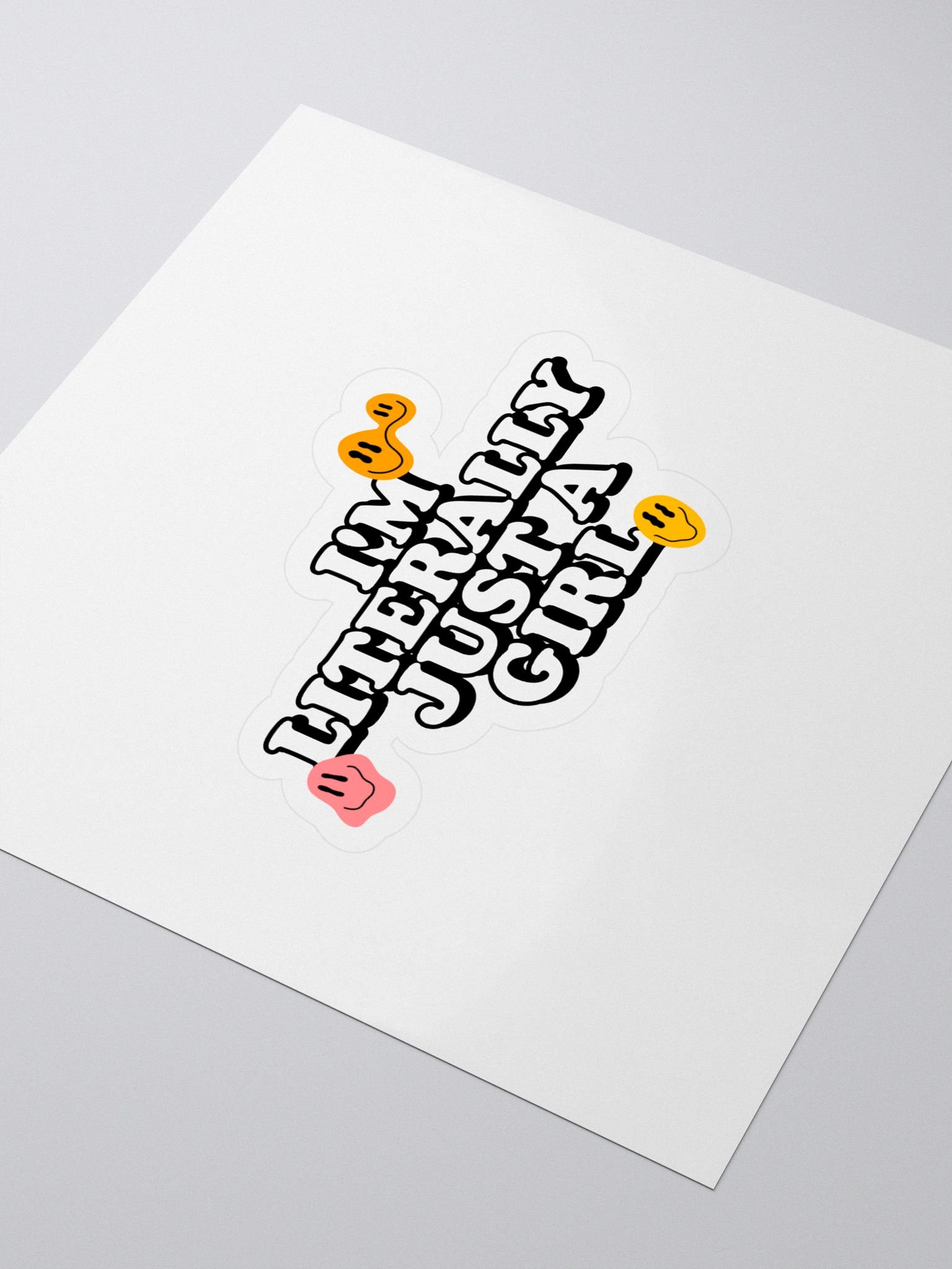 "Just a Girl" Sticker product image (3)