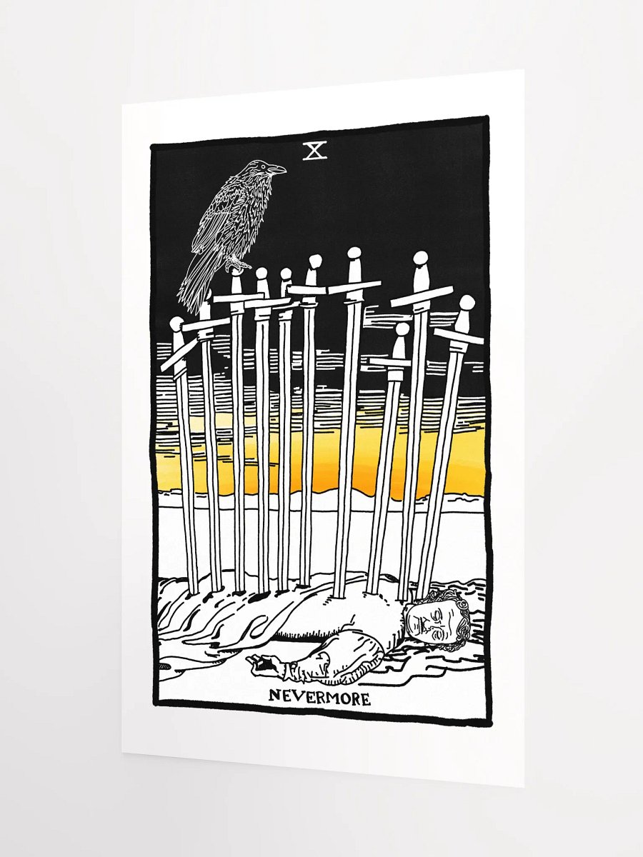 Edgar Allan Poe Ten of Swords Tarot Card Print product image (3)
