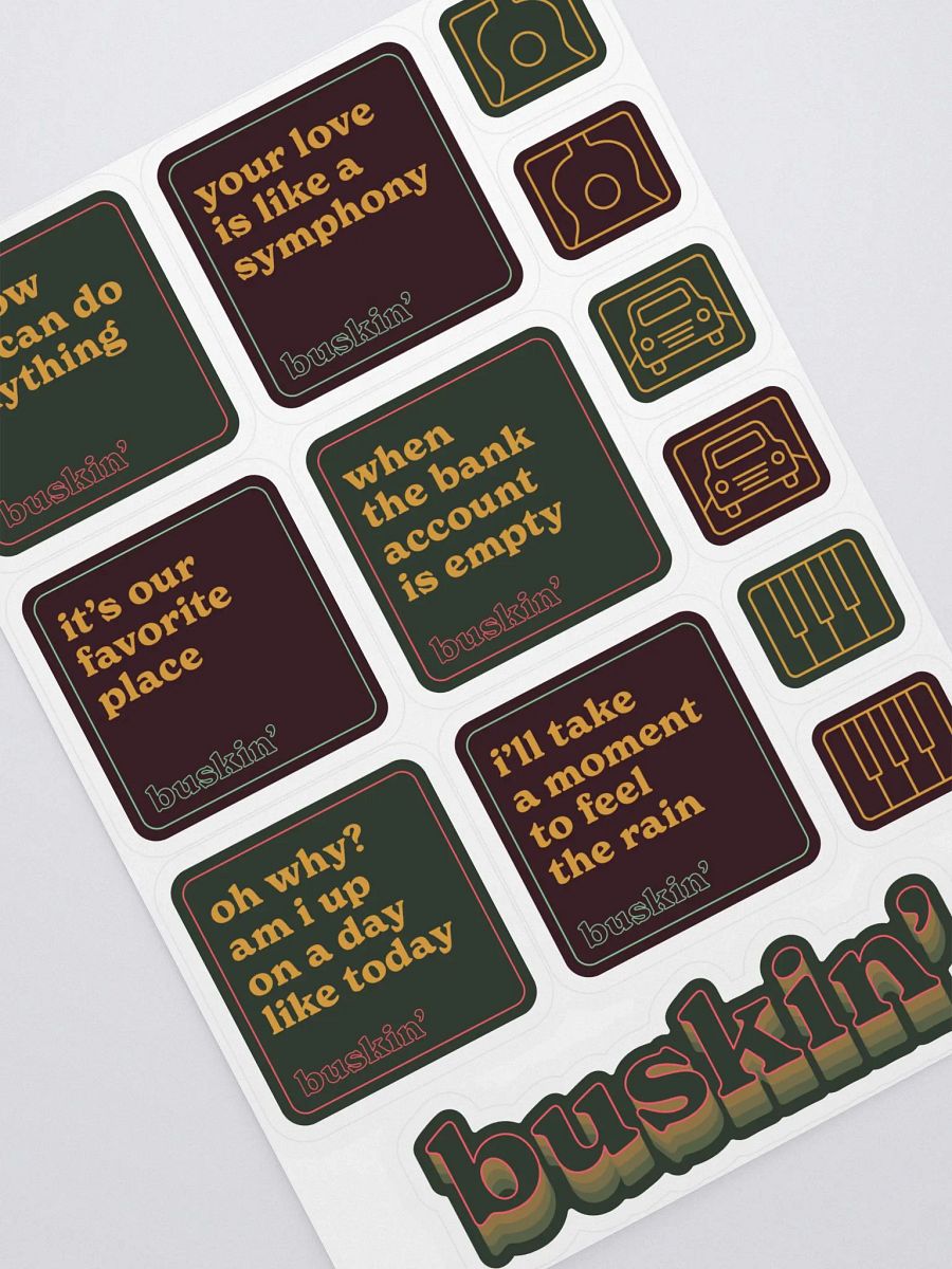 Buskin' Stickers product image (2)