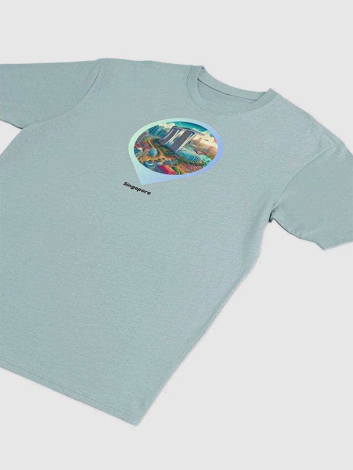 Premium Cotton Heavyweight Tee - Classic Comfort | AI Design: Singapore Skyline product image (2)