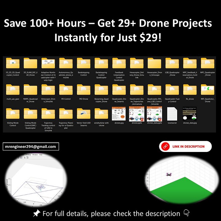 🚁 Drone Control Mega Pack -29+ MATLAB & Simulink Projects! product image (2)