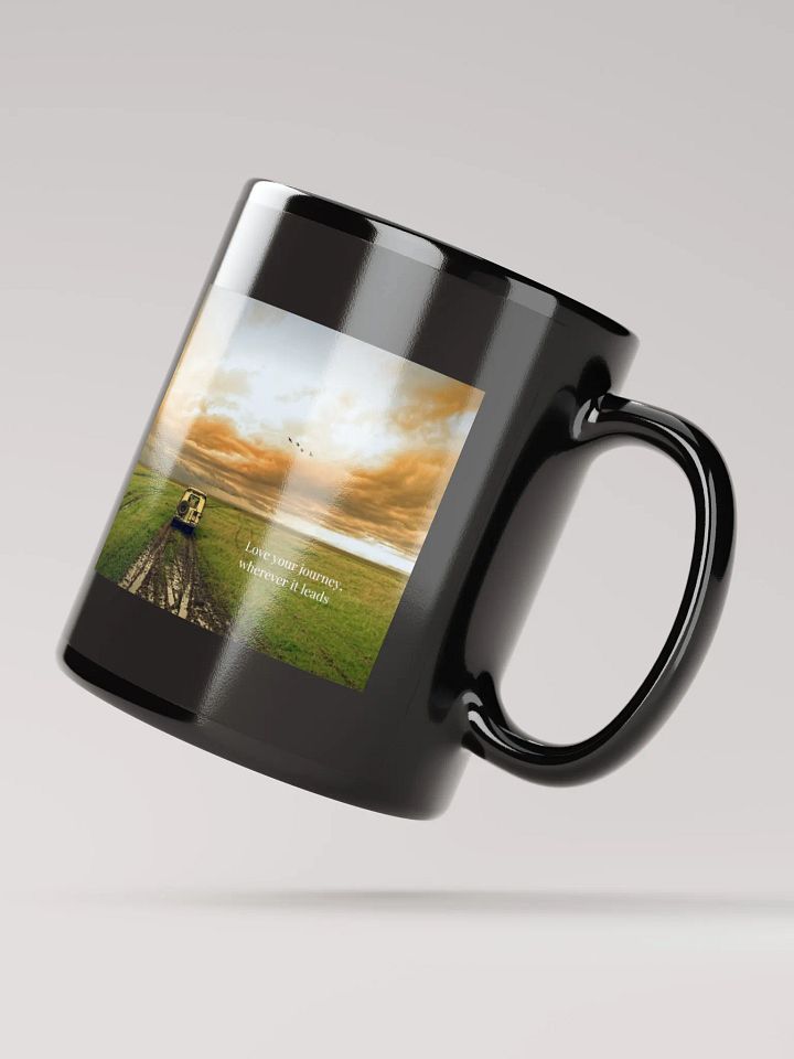 Love Your Journey Black Glossy Mug product image (4)
