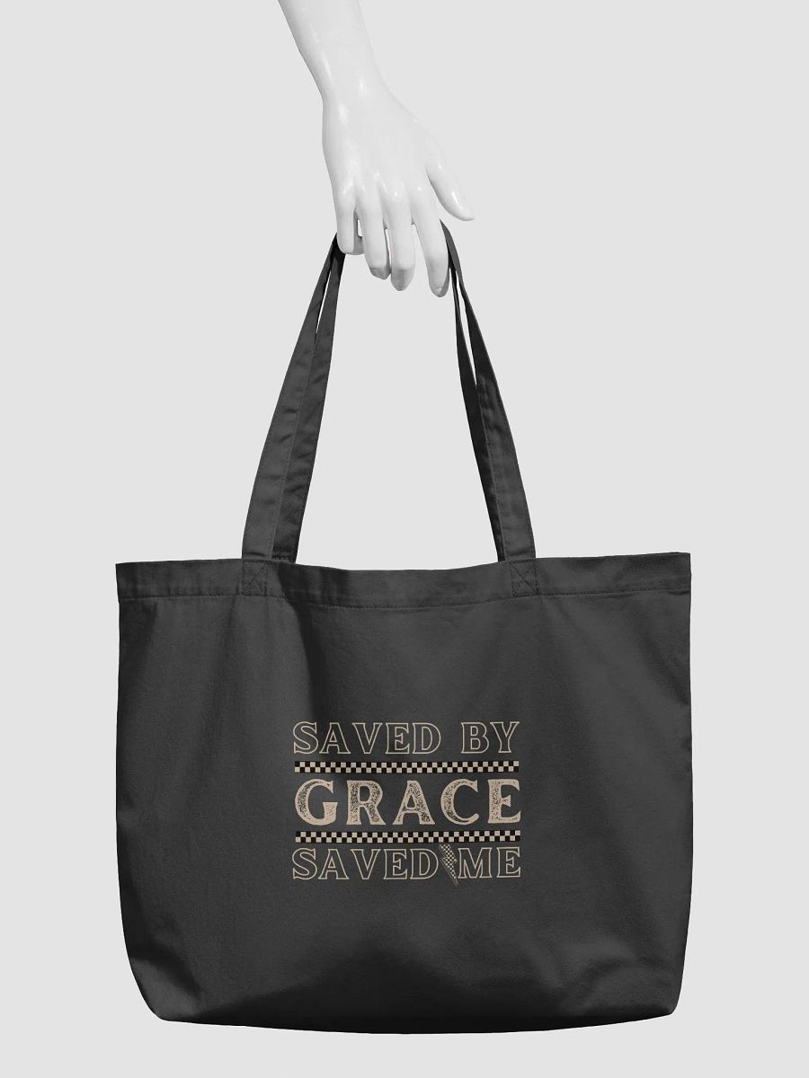 Saved By Grace, Saved Me Christian Faith Organic Tote Bag product image (3)
