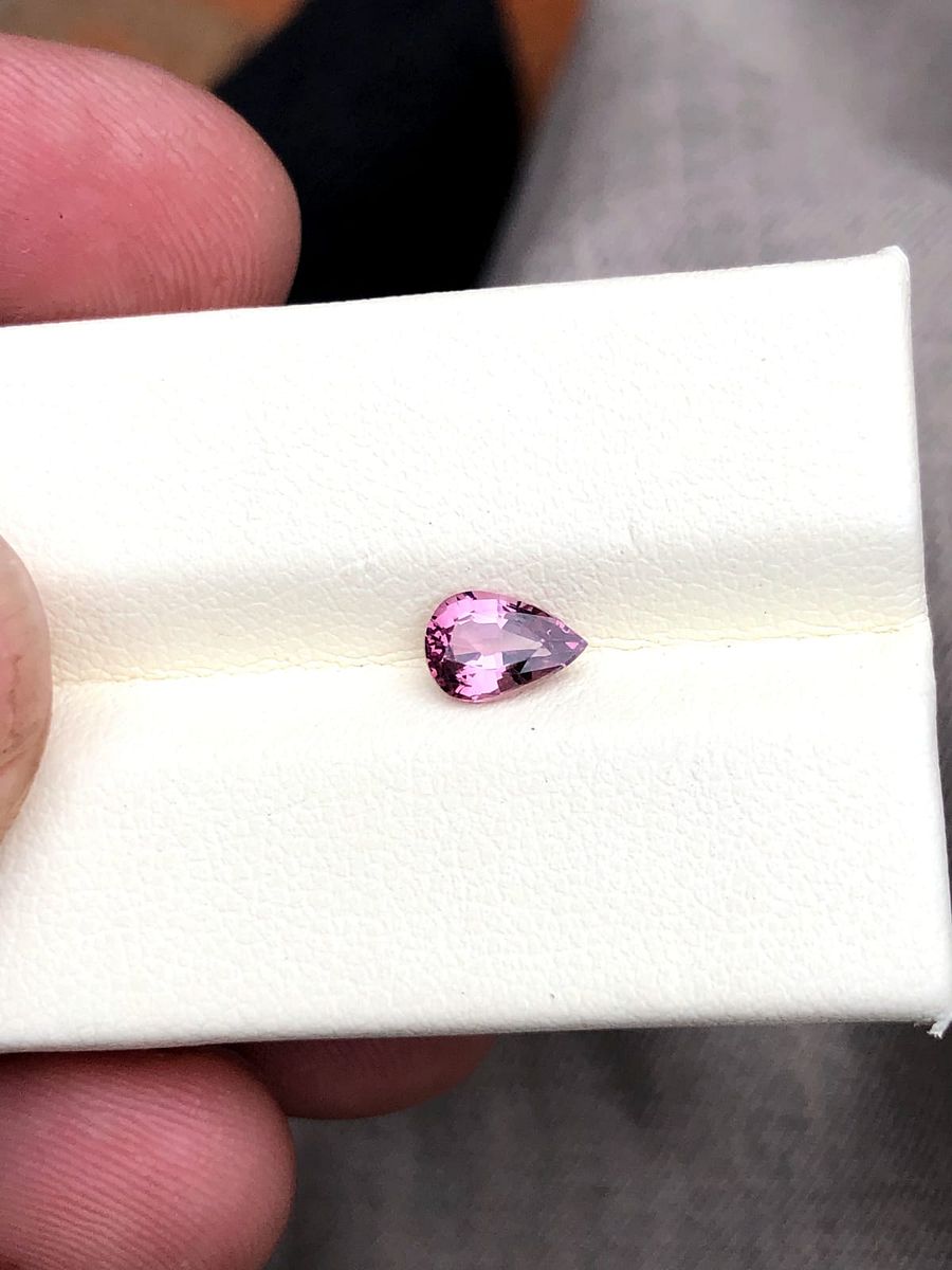 BURMES SPINEL PINK COLOR PEAR SHAPE CUT GEMSTONE FOR JEWELRY, 0.80 CRT product image (8)