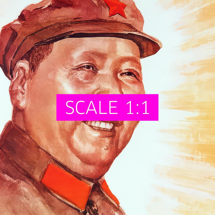 Vintage Chinese Propaganda print, 1960s Cultural Revolution — Mao Zedong poster product image (5)