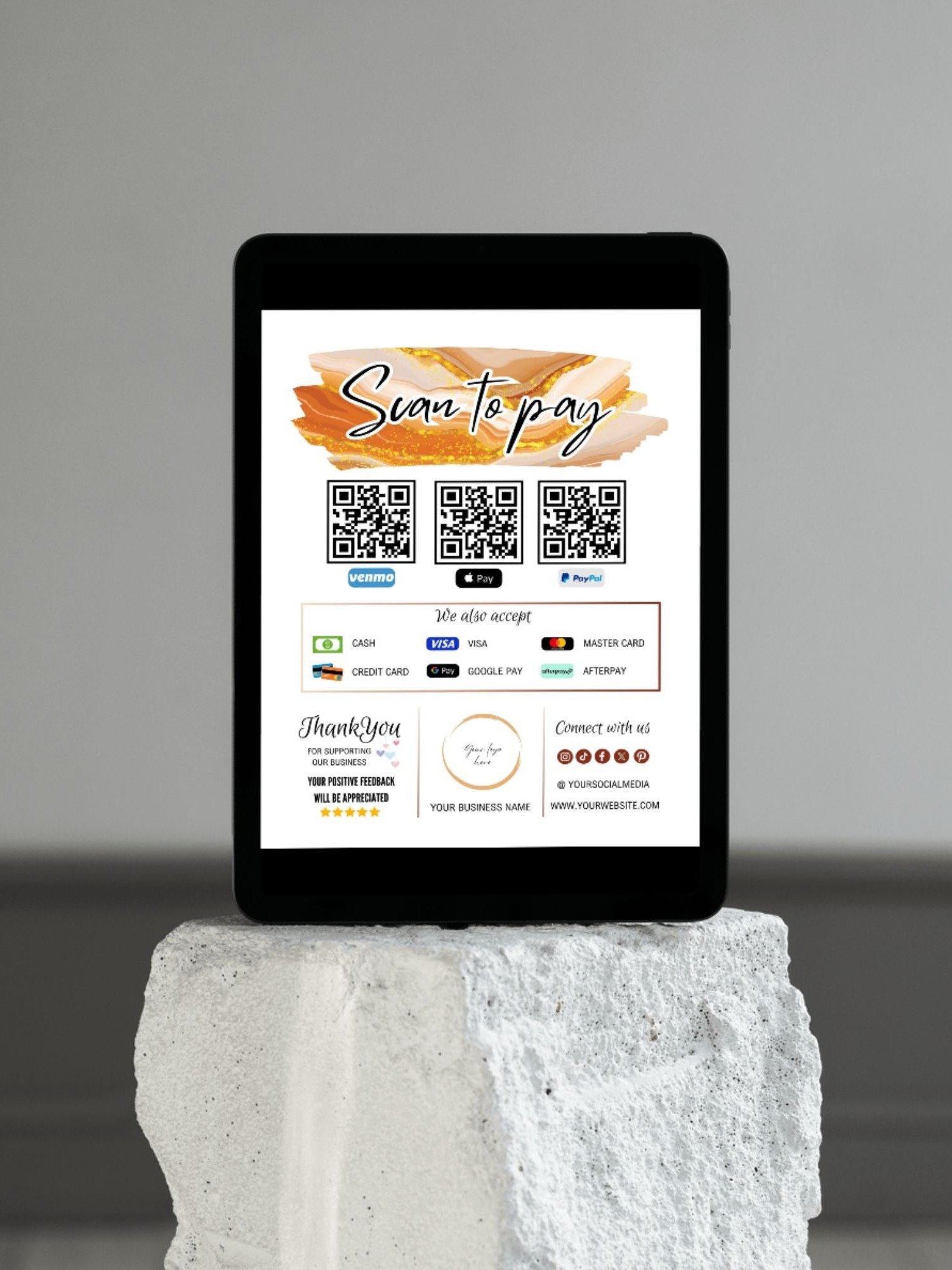 Phoenix - Scan To Pay QR Code Sign Template product image (2)