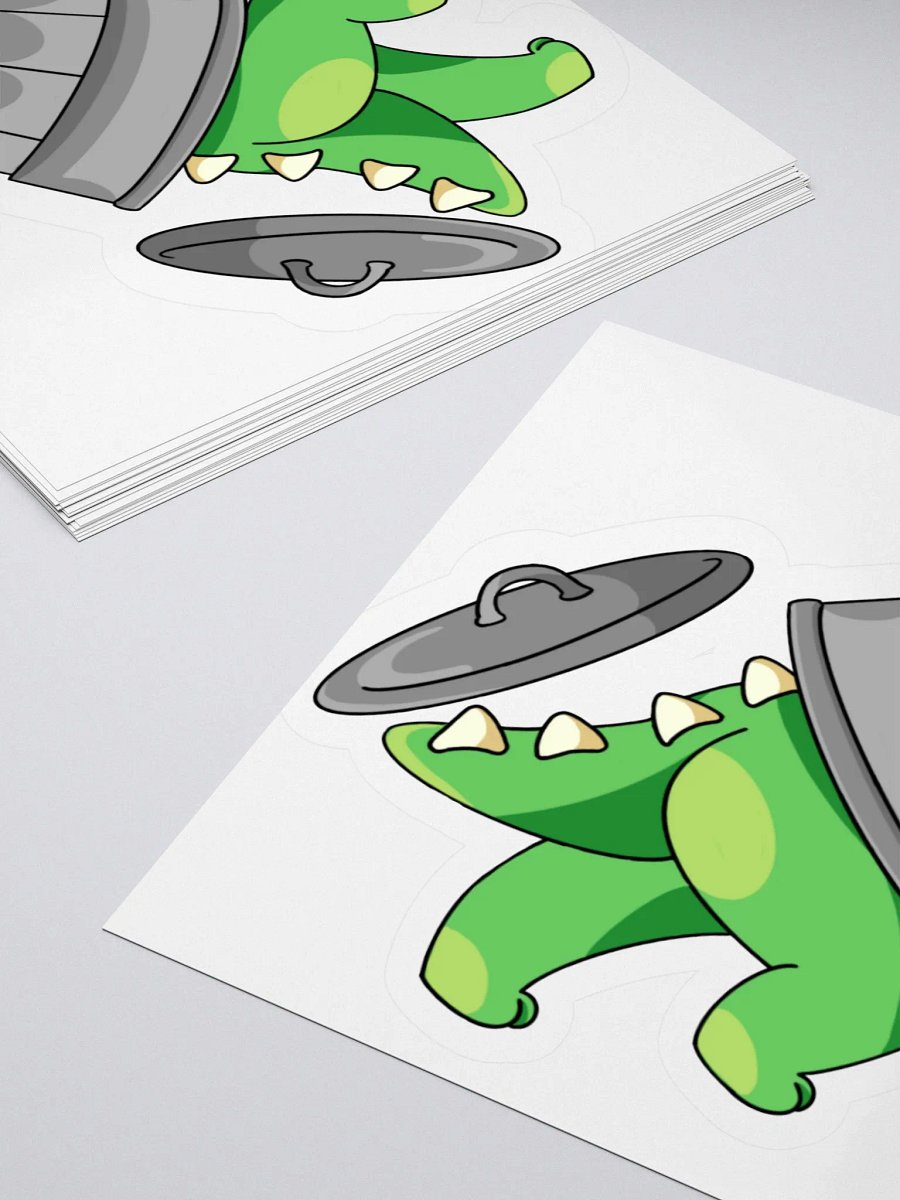 Chibisaurus Trash Sticker product image (4)