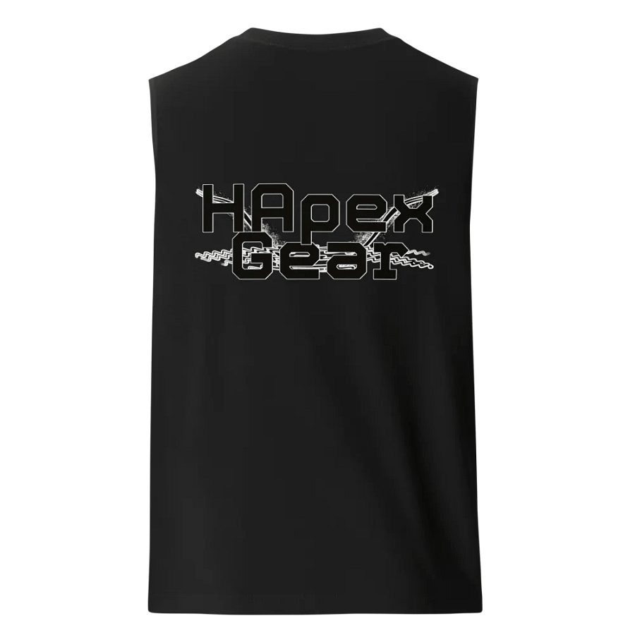 Muscle Tank - Embroidered - Black HApex Gear Black Logo product image (1)