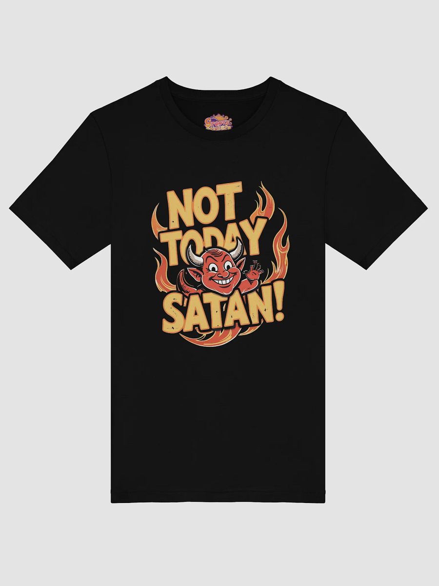Flaming Devil 'Not Today Satan!' T-Shirt product image (3)