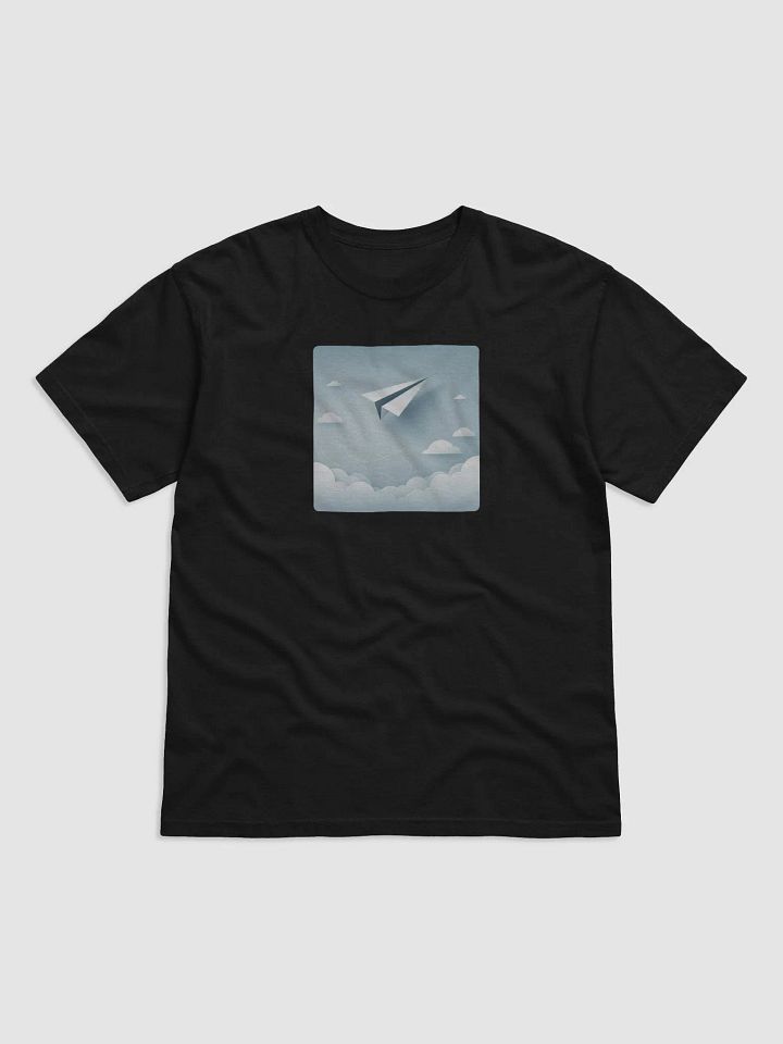Skyward Soar Cotton Tee | AI design paper airplane product image (3)