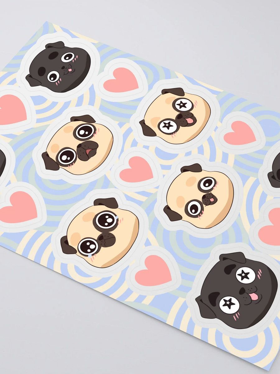 Pug Love Sticker Sheet product image (3)