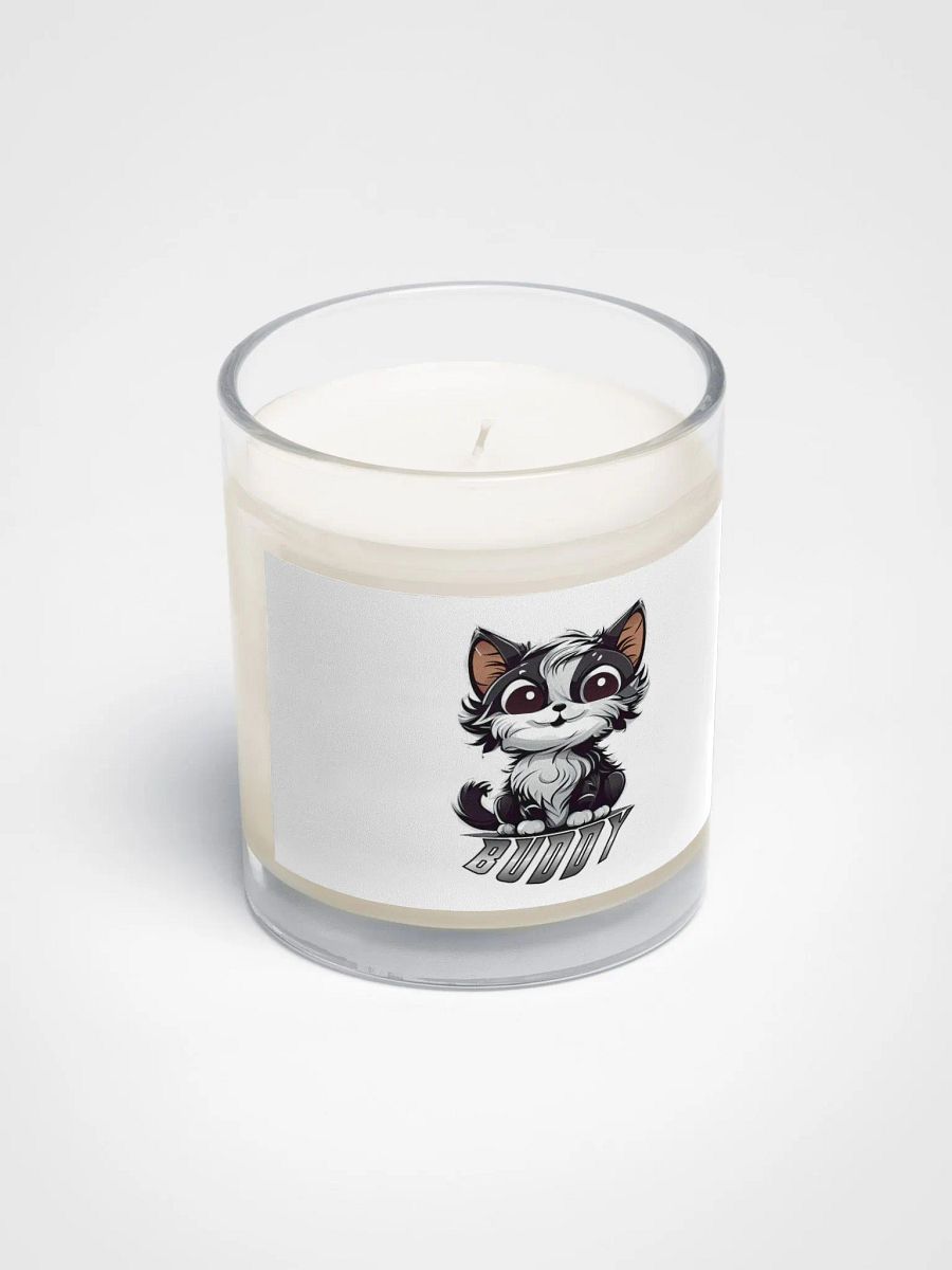 Buddy Soy Wax Candle In A Clear Glass Jar product image (2)