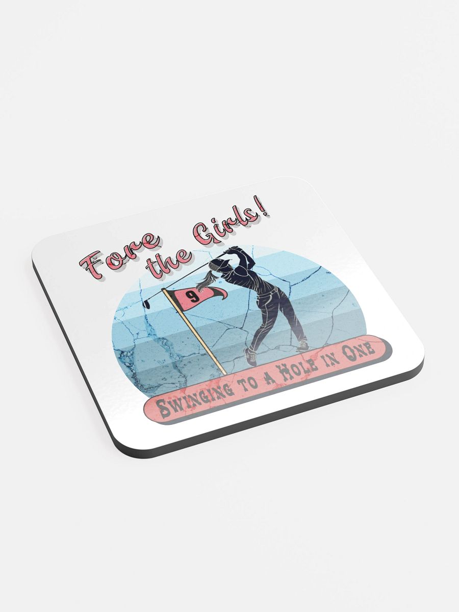 Fore The Girls Swinging To A Hole In One Golfing Coaster product image (3)